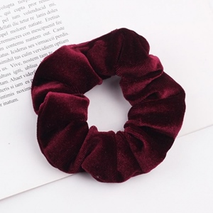 Haarband Skrunchie gross Samt bordeaux