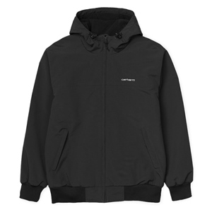 Hooded Sail Jacket Black White