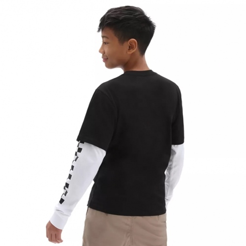 BY Long Check Twofer Boys Black Black