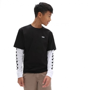 BY Long Check Twofer Boys Black Black