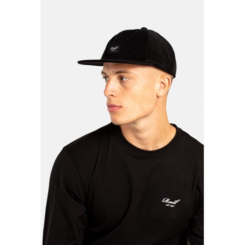Flat 6 Panel Cap Black Cord