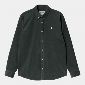 L/S Madison Fine Cord Shirt Hemlck Green