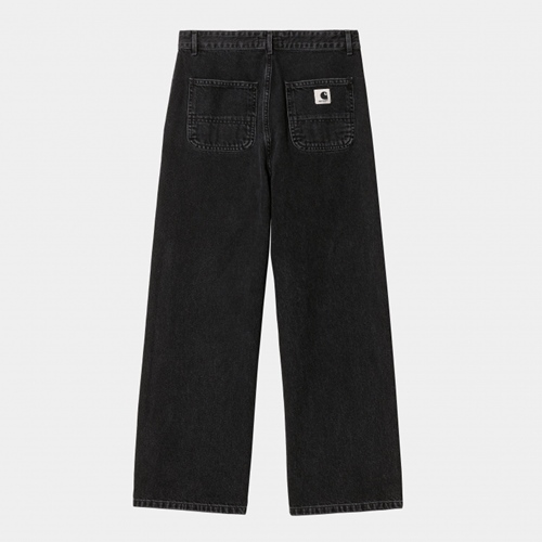 W Simple Pant Black Stone Washed