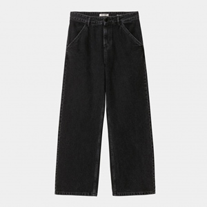 W Simple Pant Black Stone Washed