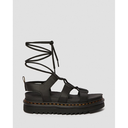 Nartilla Black Hydro Leather Sandals