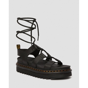 Nartilla Black Hydro Leather Sandals