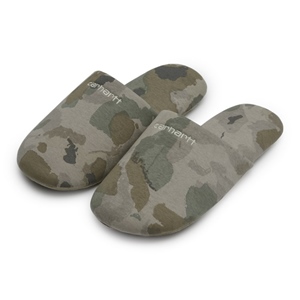 Script Embroidery Slippers Camo Tide