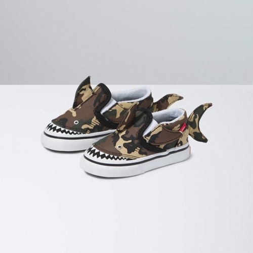 TD Slip On V Shark Camo Black True White