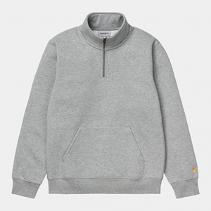 Chase Neck Zip Sweat Grey Heather Gold