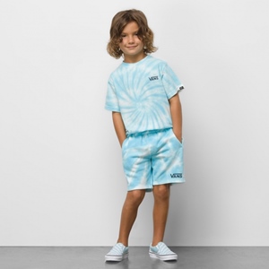Burst Tie Dye Fleece Short Aquatic