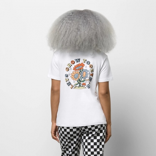 Lets Grow Relaxed Crew Tee White