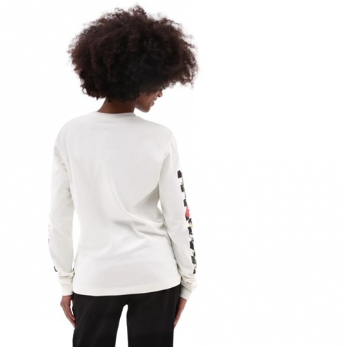 Poppy Check LS BFF White