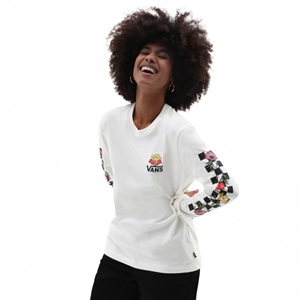 Poppy Check LS BFF White