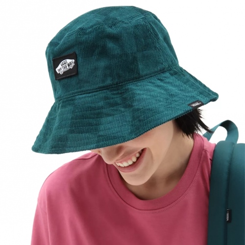 Corduroy Bucket Hat Check Green