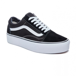 UA Old Skool Platform Black White