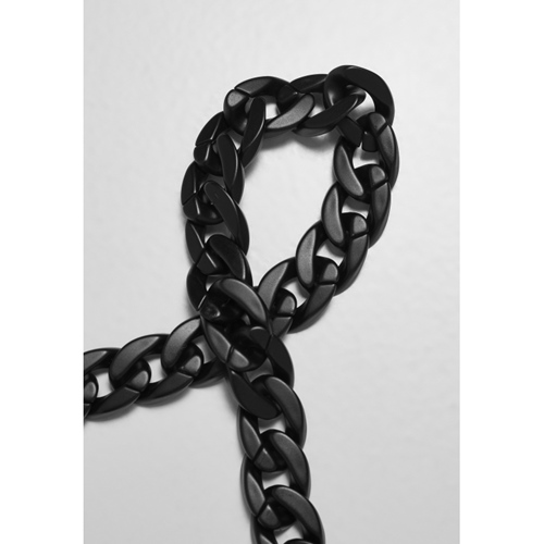 Light Chain Necklace Black Silver
