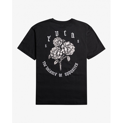 Floral Skulls T-Shirt Black