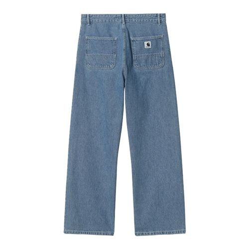 W Simple Pant Blue Heavy Stone Wash