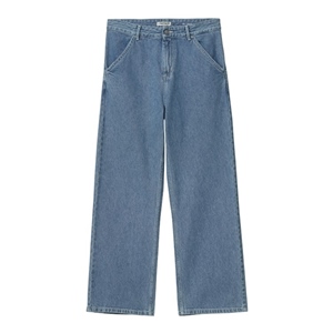 W Simple Pant Blue Heavy Stone Wash