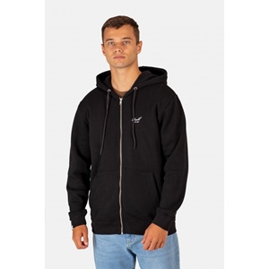 Staple Logo Zip Hoodie Deep Black