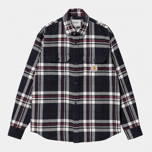 L/S Wallace Shirt Check Dark Navy