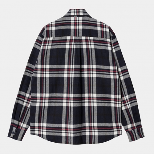 L/S Wallace Shirt Check Dark Navy