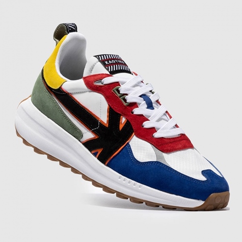 Retro Running Man Block Colors