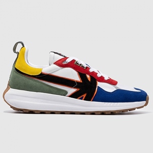 Retro Running Man Block Colors