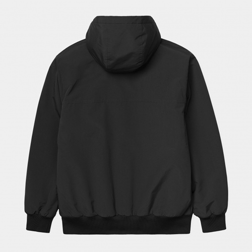 Hooded Sail Jacket Black White