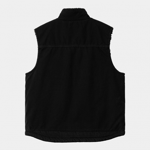 Arlington Vest Black Heavy Stone Wash