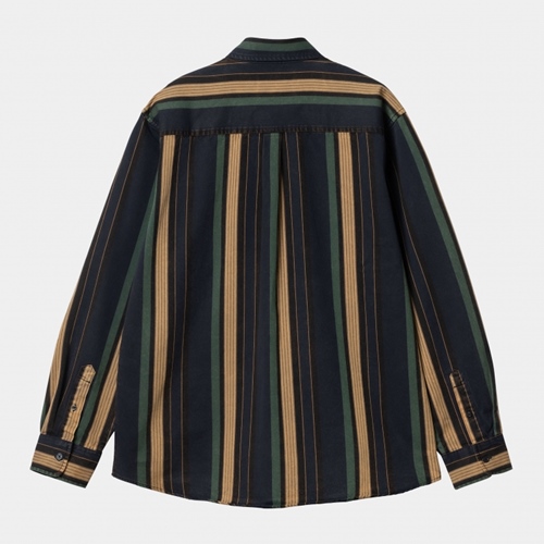 L/S Dorado Shirt Stripe Dark Navy Moon