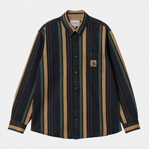 L/S Dorado Shirt Stripe Dark Navy Moon