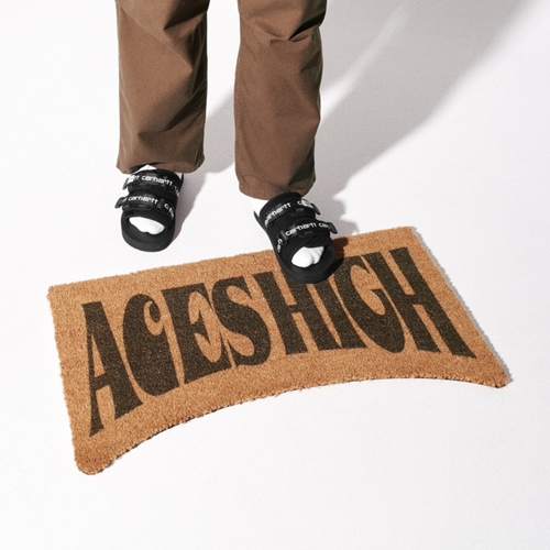 Aces Door Mat Natural Black