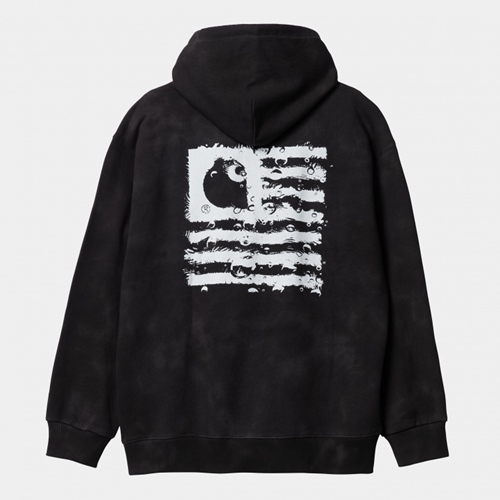 Hooded Chromo Sweat Black White