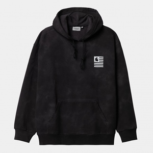 Hooded Chromo Sweat Black White