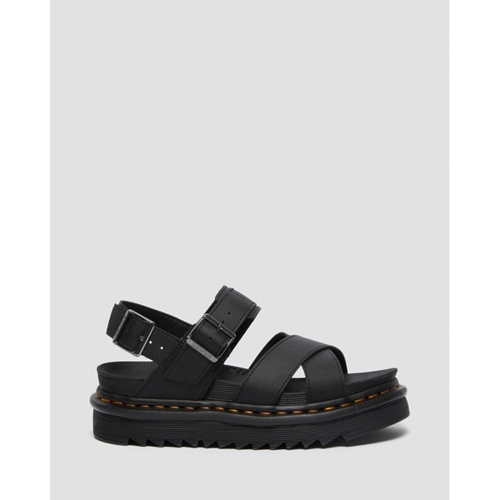 Voss II Quad Black Hydro Leather Sandals