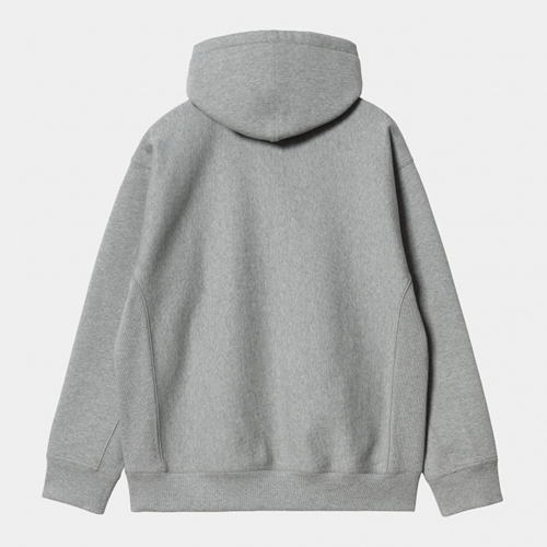 Hooded American Script Sweat Grey Heath