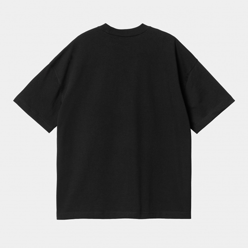 S/S Link Script T-Shirt Black White