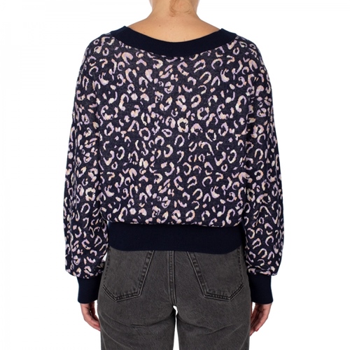 Joly Knit Jacket Navy Purple