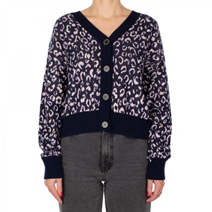 Joly Knit Jacket Navy Purple