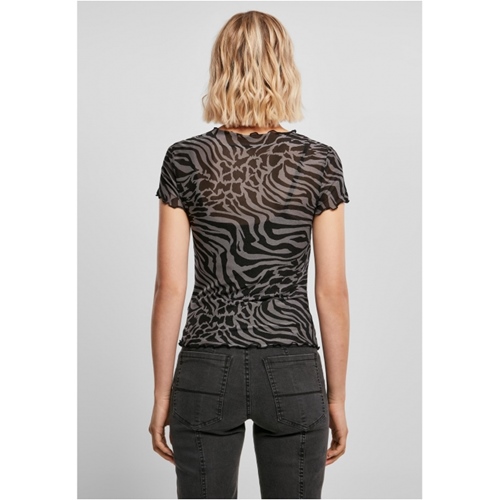 Ladies Mesh Tee Asphalt Black