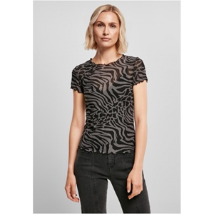 Ladies Mesh Tee Asphalt Black