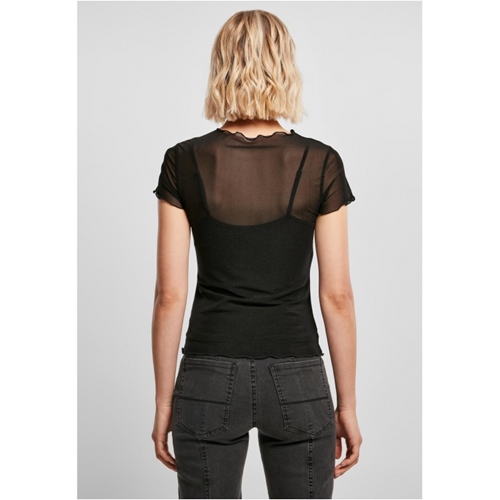 Ladies Mesh Tee Black