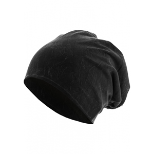 Stonewashed Jersey Beanie Black