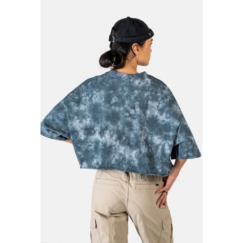 Women Aimi T-Shirt Oil Dye Black Grey