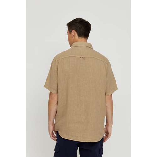Leland Linen Shirt Sandy Olive