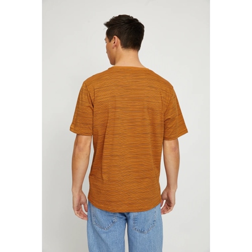 Keith Striped T Brown Sugar Black