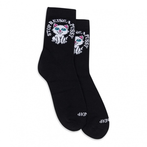 Stop Being A Pussy Mid Socks Black
