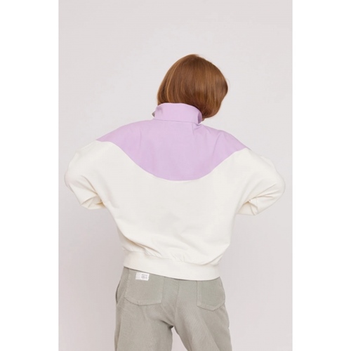 Vera Half-Zip Lavender Offwhite