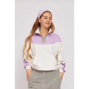 Vera Half-Zip Lavender Offwhite